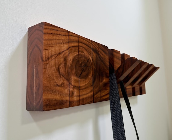 Piano Coat Rack Wall Hook For Entryway Coat Hat Robe Hanger, Space Saving Flip Down Coat Rack Magnetic Modern Organizer Walnut Wood Storage