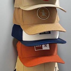 Wooden Hat Rack for Baseball Cap Wall Mount Hat Holder Gift for Men Golf Cap Holder Birthday Gift Husband Christmas Entryway Storage Hanger image 14