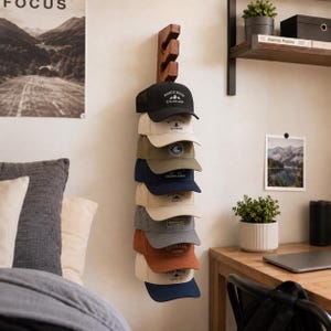 Slaapzaal Organizer Voor Cap Nachtkastje Houten Hoedenrek Voor Jongen Slaapzaal Opslag Decor Voor Baseball Cap Display College Boy Gift