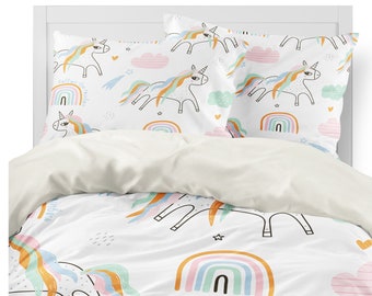 girls rainbow comforter