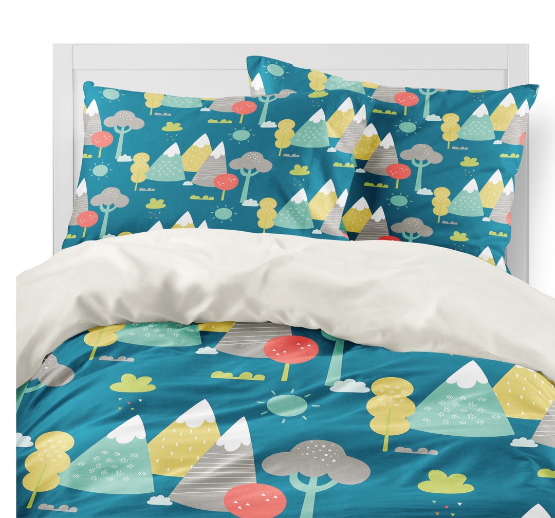 Boys Mountain Bedding Set Mountain Comforter Kid's Etsy
