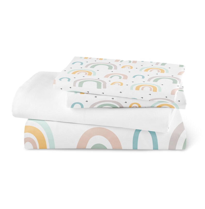 Boho Rainbow Kid's Bedding Set Boho Rainbow Comforter Etsy