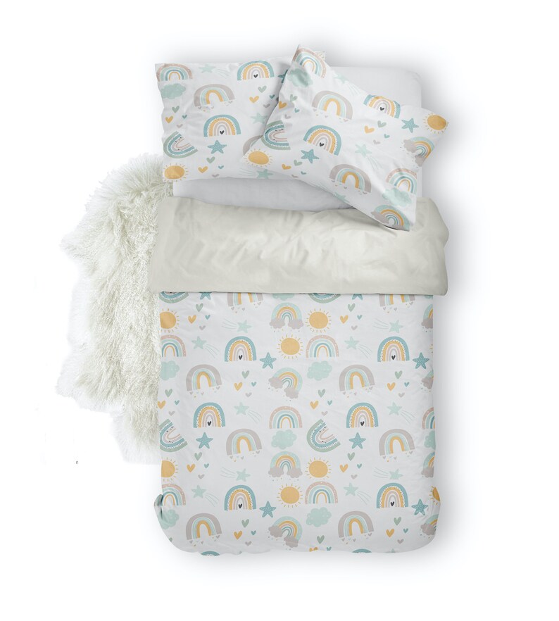 Rainbow Kid's Unisex Bedding Set Kids Comforter Rainbow Etsy