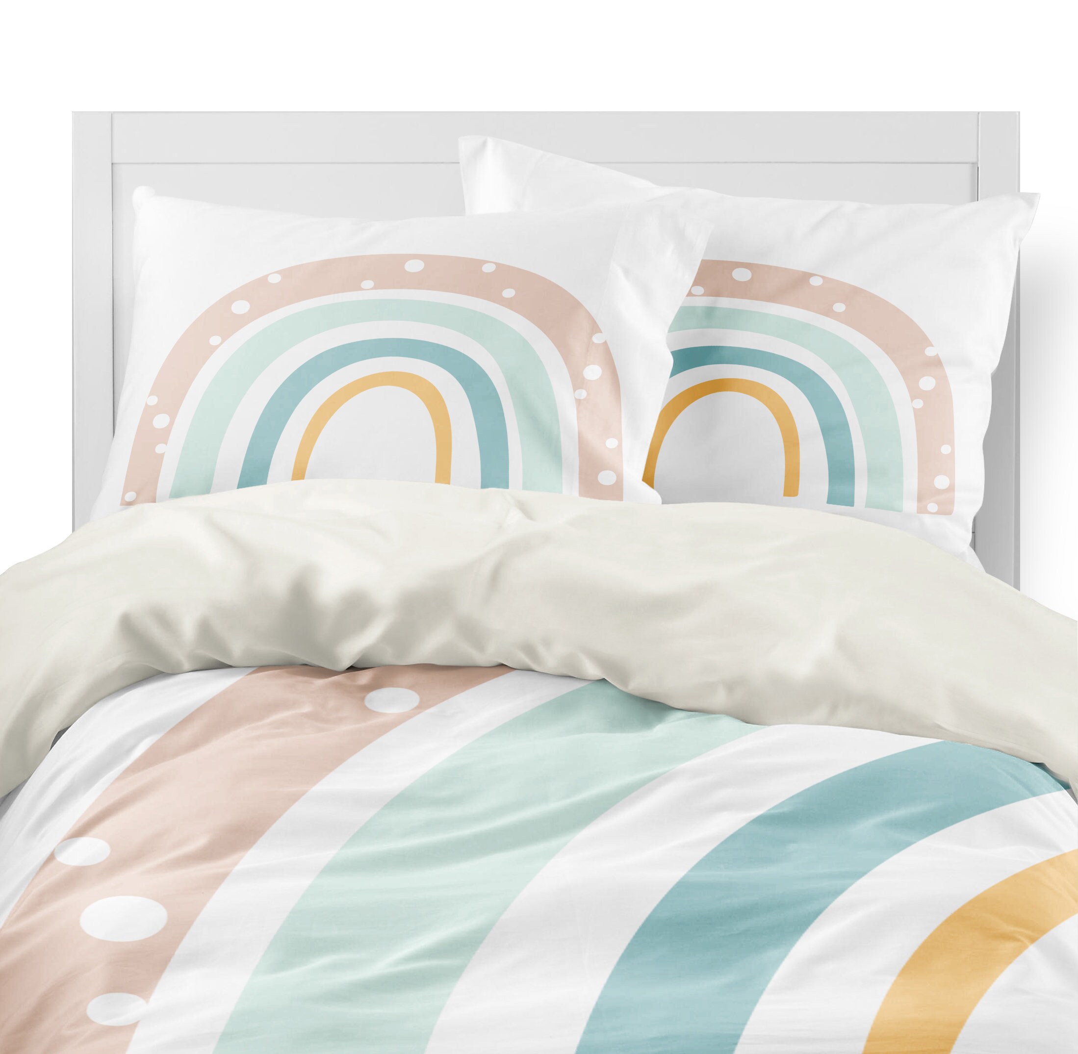 rainbow bed set twin