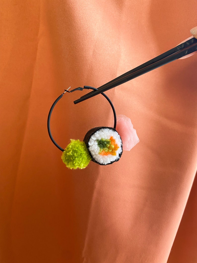 Sushi Roll Pom Poms Hoops