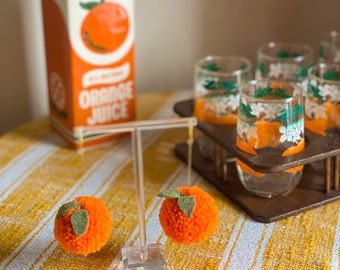 Jumbo Orange Pom Poms