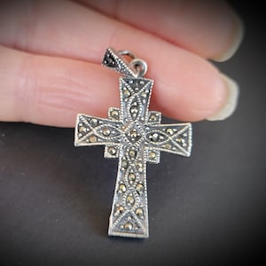 Black Lace Star Choker Necklace, Victorian Gothic Tattoo Charm Jewelry, orthodox cross necklace,sterling,Antique cross charm,Catholic cross,
