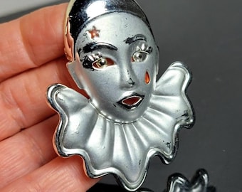 Vintage Clown Pin: Charlie Chaplin Pierrot Circus Lapel Pin - Etsy