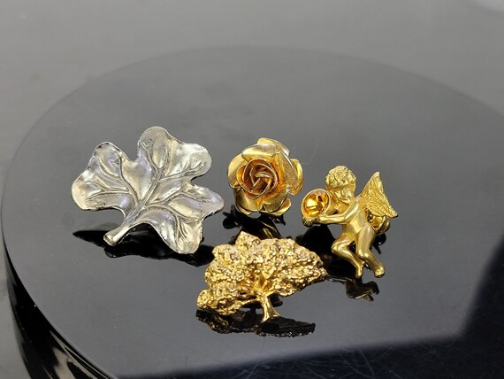 4 Vintage Small Pin Brooch Lot,angel pin,antique … - image 10