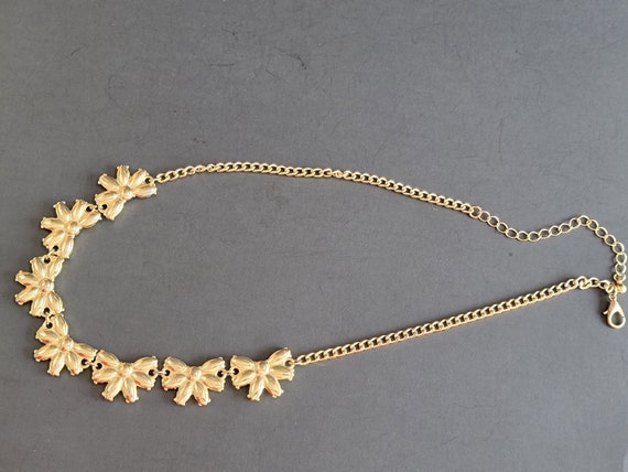 Lemon beaded daisy necklace with rhinestones, dai… - image 9