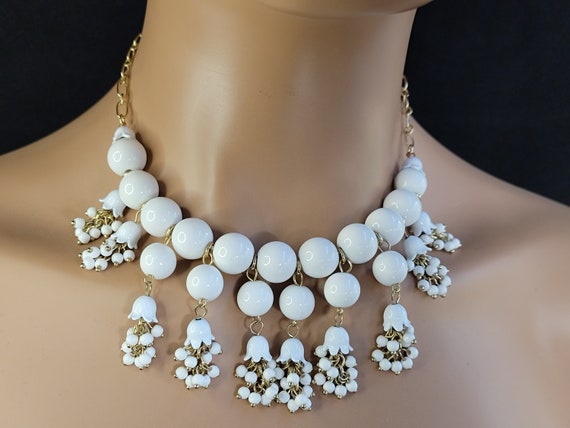 Drop Lily Of The Valley necklace, wedding necklac… - image 2