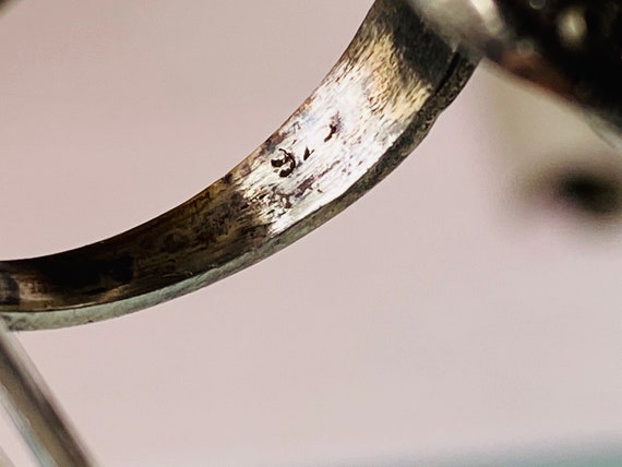 Antique Infinity 925 Silver Ring,Infinity stone r… - image 6