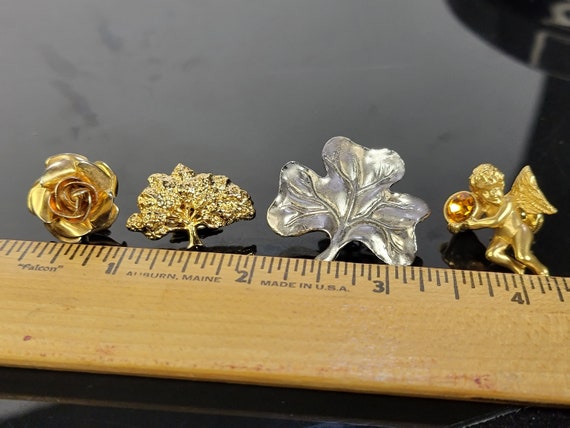 4 Vintage Small Pin Brooch Lot,angel pin,antique … - image 2