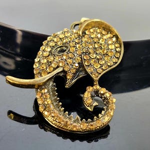Vintage Bronze Crystal Elephant Pendant Necklace  , elephant necklace, elephant gifts for women, elephant lover gift,elephant jewelry