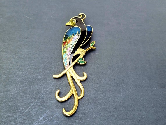 Colorful peacock jewelry,blue bird,bird lover gif… - image 6