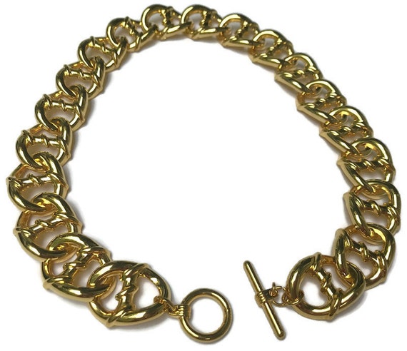 Chunky Chain Door Knocker wide necklace, Chunky go