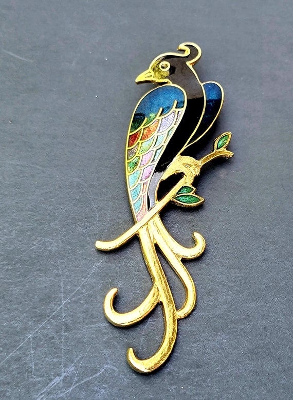 Colorful peacock jewelry,blue bird,bird lover gif… - image 7