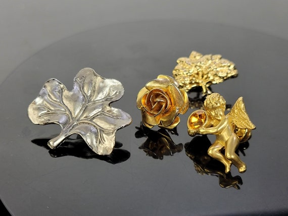 4 Vintage Small Pin Brooch Lot,angel pin,antique … - image 3