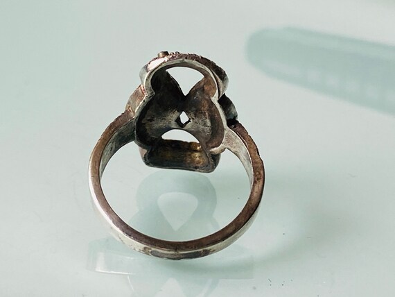 Antique Infinity 925 Silver Ring,Infinity stone r… - image 5