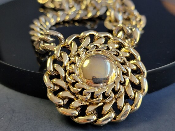 Large gold medallion necklace,medallion necklace … - image 9