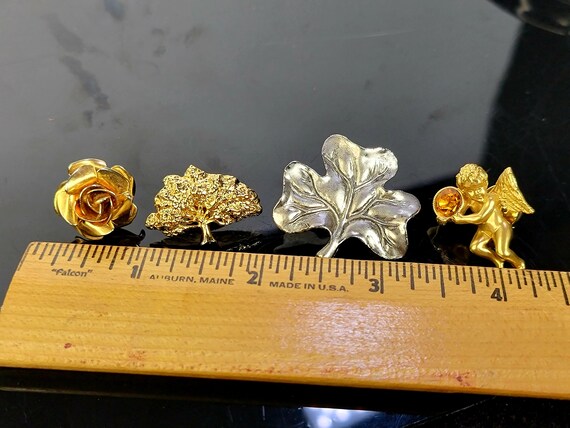 4 Vintage Small Pin Brooch Lot,angel pin,antique … - image 5