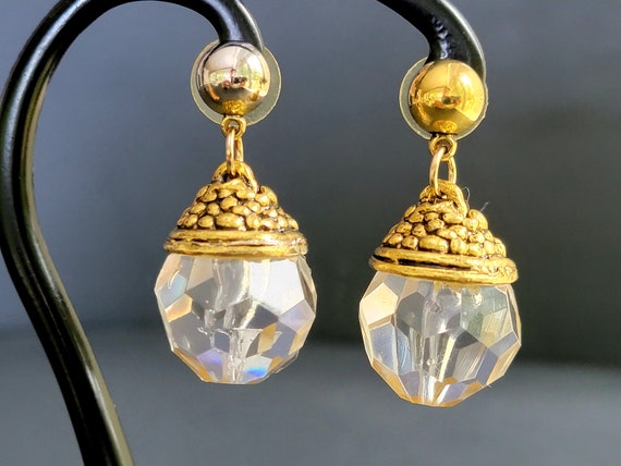 Large crystal teardrop earrings,crystal earrings … - image 1