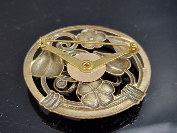 Molettee Big Flower Brass Pin main image 1