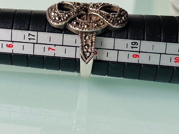 Antique Infinity 925 Silver Ring,Infinity stone r… - image 4