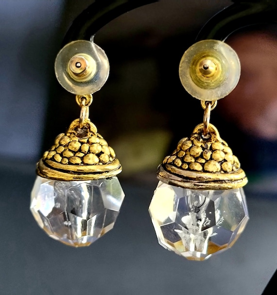 Large crystal teardrop earrings,crystal earrings … - image 2