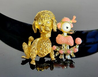 Broche Caneton Vintage Des Années 70 - Métal Doré Et Perles/Oxydes - Multicolore - Occasion
