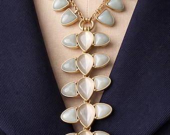 Vintage Lucky Brand Gem Stone Necklace, 90s Choker, Mother’s Day Gift, NWT