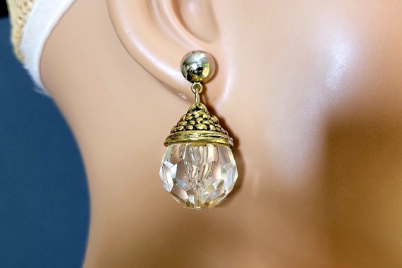 Large crystal teardrop earrings,crystal earrings … - image 5
