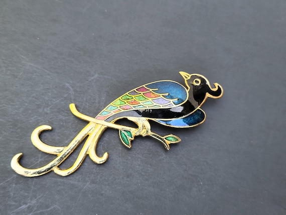 Colorful peacock jewelry,blue bird,bird lover gif… - image 8