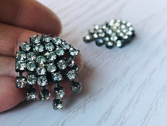 Cluster Rhinestones Collar Clips, Collar brooch vi