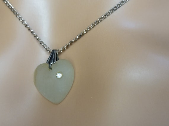 Sterling Silver Puffed Heart Pendant Necklace, st… - image 3