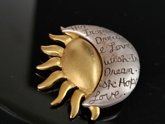 Vintage celestial sun brooch - Gem Vintage celestial sun brooch - Gem