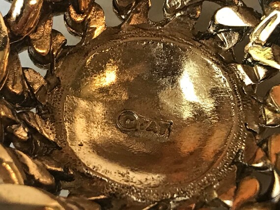 Large gold medallion necklace,medallion necklace … - image 6