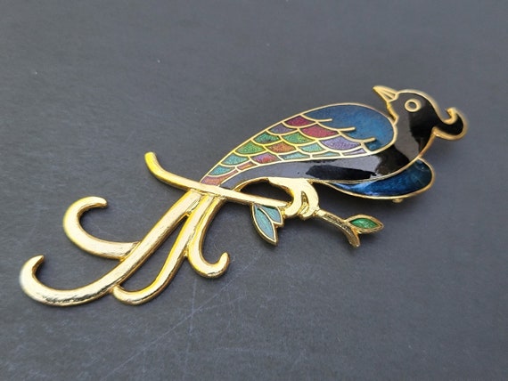 Colorful peacock jewelry,blue bird,bird lover gif… - image 4