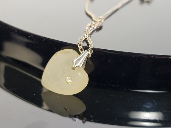 Sterling Silver Puffed Heart Pendant Necklace, st… - image 1