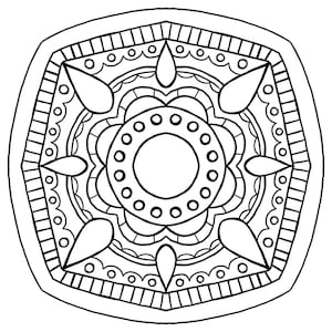 Symmetrical coloring book page