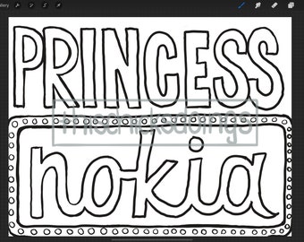 Princess Nokia coloring page