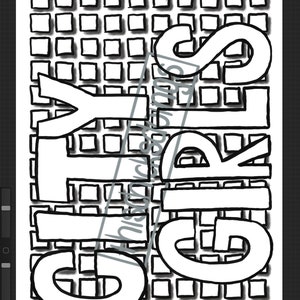City girls coloring page