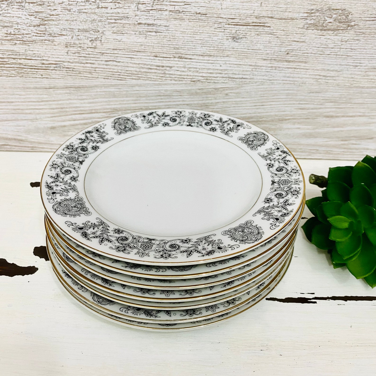 Set of 7 Vintage Dessert Plates Empress China Japan Etsy