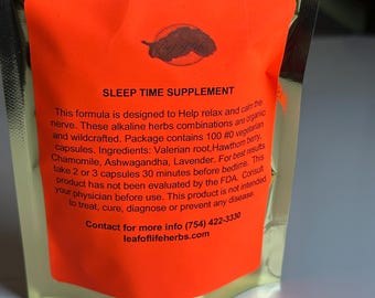 Sleep Time Supplement capsules