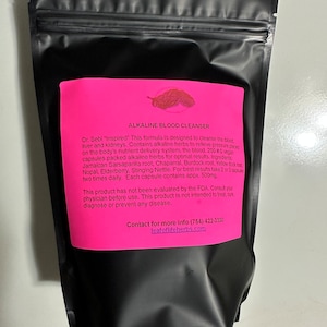 Alkaline Blood Cleanser 200 pack #0 vegetarian capsules. Buy and save 30 day supply
