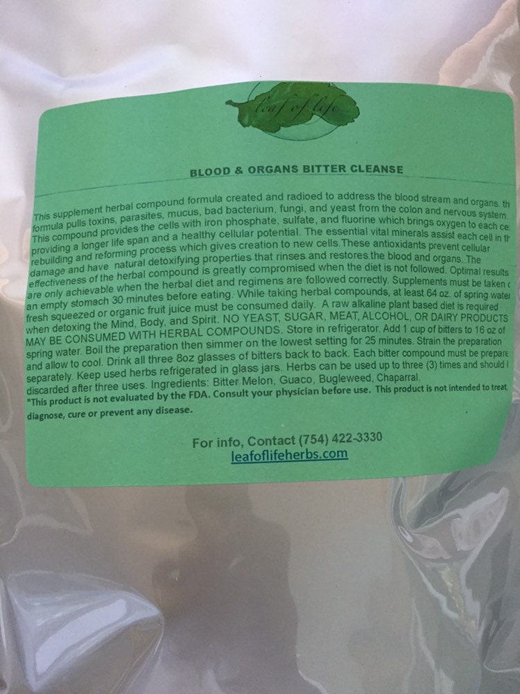 3 Pack Alkaline Bitter Herbal Tea Blend for Cleansing Various Areas of ...