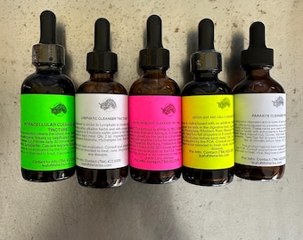 Tincture Cleanse detox package in 2 oz dropper bottles