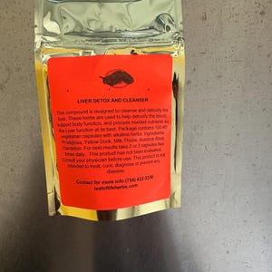 Liver Detox and Cleanser wildcrafted organic alkaline herbs in vegetarian capsules