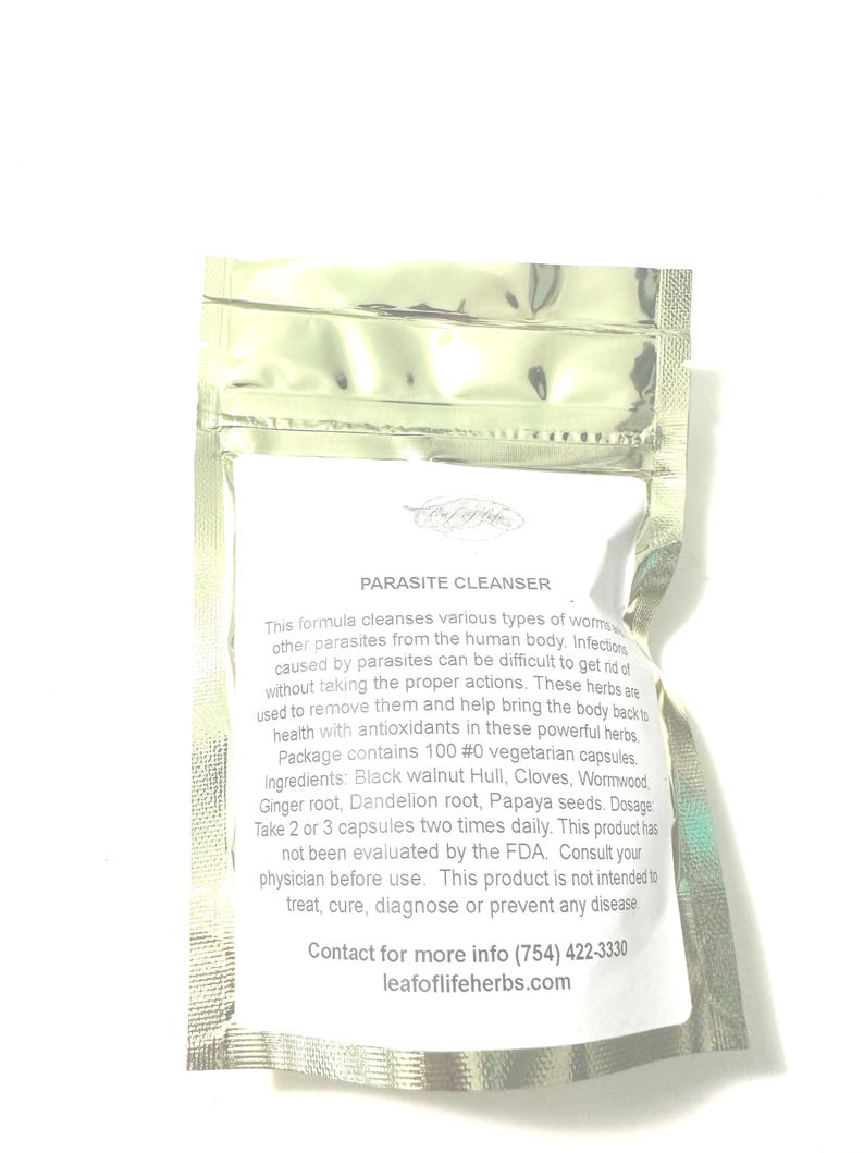 Parasite cleanser organic and wildcrafted alkaline herbs ingredients in #0 vegetarian capsules image 4