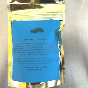 Jamaican Chaney Root Capsules: Wildcrafted Alkaline Herbs in vegetarian capsules
